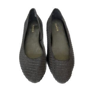 Torrid Black Textured Flats